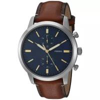 Наручные часы FOSSIL Townsman, коричневый, синий