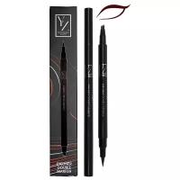 Yllozure Двойная подводка для глаз Eyeliner Double marker