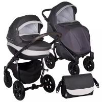 Универсальная коляска SWEET BABY Perfetto V2 (2 в 1), black/white