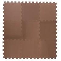 Мягкий пол универсальный 33*33(см) коричневый, 1(м2)