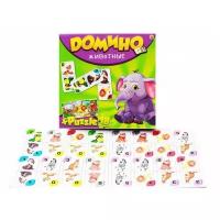 Настольная Игра Домино. Животные (+пазлы 18 дет., в коробке, от 3 лет) ИН-6757, (Рыжий кот)