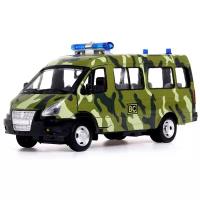 Микроавтобус Play Smart Автопарк Военный (9689-A) 1:29, 18 см, зеленый камуфляж
