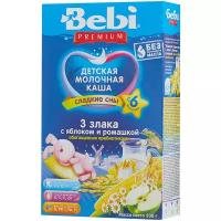 BEBI PREMIUM Каша для сладких снов 3 злака с Яблоком, Ромашкой с Молоком {с 6 мес.} 200г