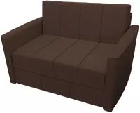 Диван-кровать StylChairs Сёма, ширина 140/144 см, обивка: ткань рогожка, цвет: темно-коричневый