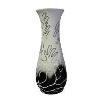 Декоративная напольная ваза "Осень" Белая абстракция