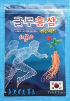 Обезболивающий пластырь Korean Glu Red Ginseng с глюкозамином и женьшенем 20 шт / Против боли в спине и шее, суставах и мышцах