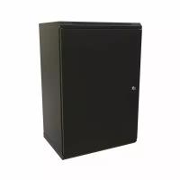 WRline WR-TW-2266-SR-RAL9004 Шкаф настенный 19-дюймовый (19"), 22U, 1086x600х600мм, металлическая передняя дверь с замком, две боковые панели,RAL 9004