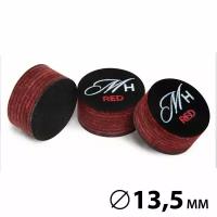 Наклейка для кия А. Меписашвили M-H Red 13,5мм Medium, многослойная, 1шт