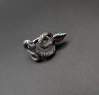 Кольцо бижутерия "Всевидящий Змей" кольца парные готические с камнем женское мужское для подростков бижутерия змея