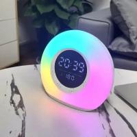 Колонка умная с подсветкой P11 Mini-HiFi динамик Speaker Smart светильник с будильником, акустика портативная белая