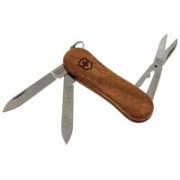 Нож-брелок Victorinox Classic EvoWood 81, 65 мм, 5 функций, дерево