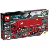 Конструктор LEGO Speed Champions 75913 Феррари F14 и грузовик Скудериа Феррари, 884 дет