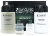 3W Clinic Подарочный мужской набор Свежесть и увлажнение Homme Classic Moisturizing Freshness Essential 4 Set