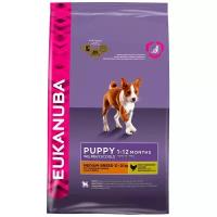 Корм для щенков средних пород Eukanuba Puppy Medium Breed <12 months сухой,15 кг