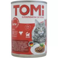 Влажный корм для кошек ToMi с говядиной 400 г (кусочки в соусе)