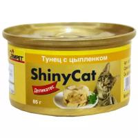 Влажный корм для кошек GimCat беззерновой, с курицей, с тунцом 85 г