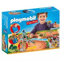 Набор с элементами конструктора Playmobil Action 9329 Мототрасса