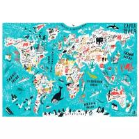 ДАРИНЧИ Образно-географическая карта мира (4627145883082), 84.6 × 60.1 см