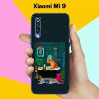 Силиконовый чехол на Xiaomi Mi 9 Тигр в ванной / для Сяоми Ми 9