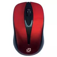 Беспроводная мышь OKLICK 675MW, черный/красный
