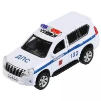 Внедорожник ТЕХНОПАРК Toyota Prado Полиция (PRADO-P, PRADO-P-WH) 1:32, 12 см, белый/синий