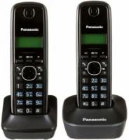 Радиотелефон Panasonic KX-TG1612RUH черно-серый (2 радиотрубки в комплекте)