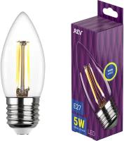 Лампа светодиодная REV filament свеча С37 5Вт E27 2700K 515Лм 32424 9