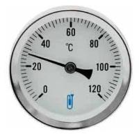 Термометр 1/2' осевой, горизонтальный, измерительный прибор для строительства, измеритель температуры, измерение температуры среды