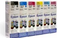 Чернила для принтера Epson, серия L, 100 мл, комплект из 6-ти цветов