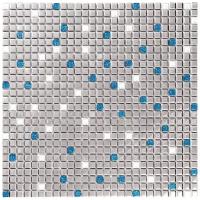 Мозаика Vidromar VGM-01-Saphire из глянцевого стекла размер 30х30 см чип 10x10 мм толщ. 4 мм площадь 0.09 м2 на сетке