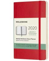 Еженедельник Moleskine Classic Soft (2020), Pocket (9x14 см), красный