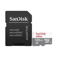 Карта памяти 128Gb - SanDisk MicroSDXC Ultra Light Class 10 SDSQUNR-128G-GN6TA с переходником под SD (Оригинальная