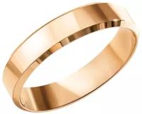 Кольцо обручальное Яхонт, золото, 585 проба, размер 18