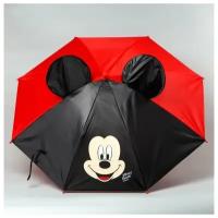 Детский зонт с ушками Disney "Микки Маус", 8 спиц, D 70 см (2919719)