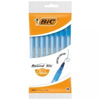 Ручки шариковые BIC "Round Stic", набор 8 шт., синие, узел 1 мм, линия письма 0,32 мм, пакет, 928497