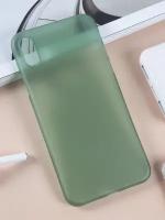 Чехол для Apple iPhone X / Ультратонкая накладка на Айфон Икс, полупрозрачная, (зеленый)