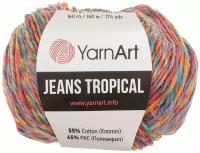 Пряжа YarnArt Jeans Tropical -1 шт, 612 радужный меланж, 160 м/50 г, 55% хлопок, 45% полиакрил/ Ярнарт Джинс Тропикал/