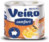 Туалетная бумага Veiro Comfort белая двухслойная 4 рул
