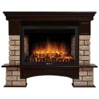 Портал Firelight Forte Wood 30 камень коричневый, шпон темный дуб