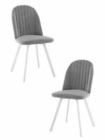 Комплект из 2-х стульев, Лора, мягкий, серый