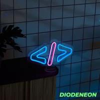 DIODENEON / Неоновый светильник - Кодинг 31х18 см., неоновая вывеска, гибкий неон, ночник