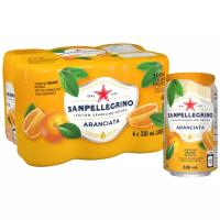 Газированный напиток Sanpellegrino Aranciata Апельсин, 0.33 л, 6 шт