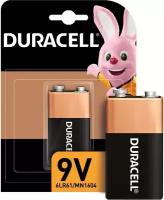 Батарейка щелочная Duracell 6LF22 (6LR61) 9В