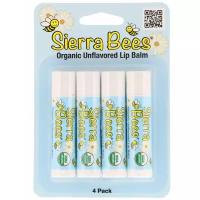 Sierra Bees Бальзам для губ Unflavored, 4 шт