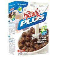 Готовый завтрак Krosby PLUS шоколадные шарики на фруктозе