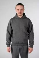 Магазин Толстовок - Dark Grey Hoodie Man Classic Мужская темно-серая толстовка худи классическая 320гр/м.кв (цвет антрацит), XS-44-Unisex-(Мужской)