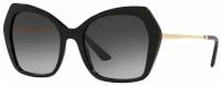 Женские солнцезащитные очки Dolce & Gabbana DG 4399 501/8G, цвет: черный, цвет линзы: серый, бабочка, пластик