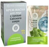 ДОМ природы Крем-маска глубокое очищение для жирной и комбинированной кожи с грязью Сакского озера (саше пакет 30г упаковка картонный дисплей 10 шт)