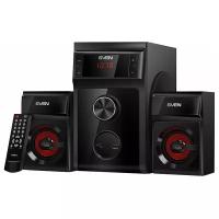 Акустика 2.1 SVEN MS-302, 2x10W+20W, FM, USB/SD, ПДУ, Черный