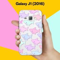 Силиконовый чехол на Samsung Galaxy J1 (2016) Акулы / для Самсунг Галакси Джей 1 (2016)